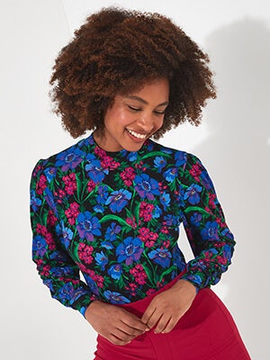 RADIANT FLORAL PRINT TOP