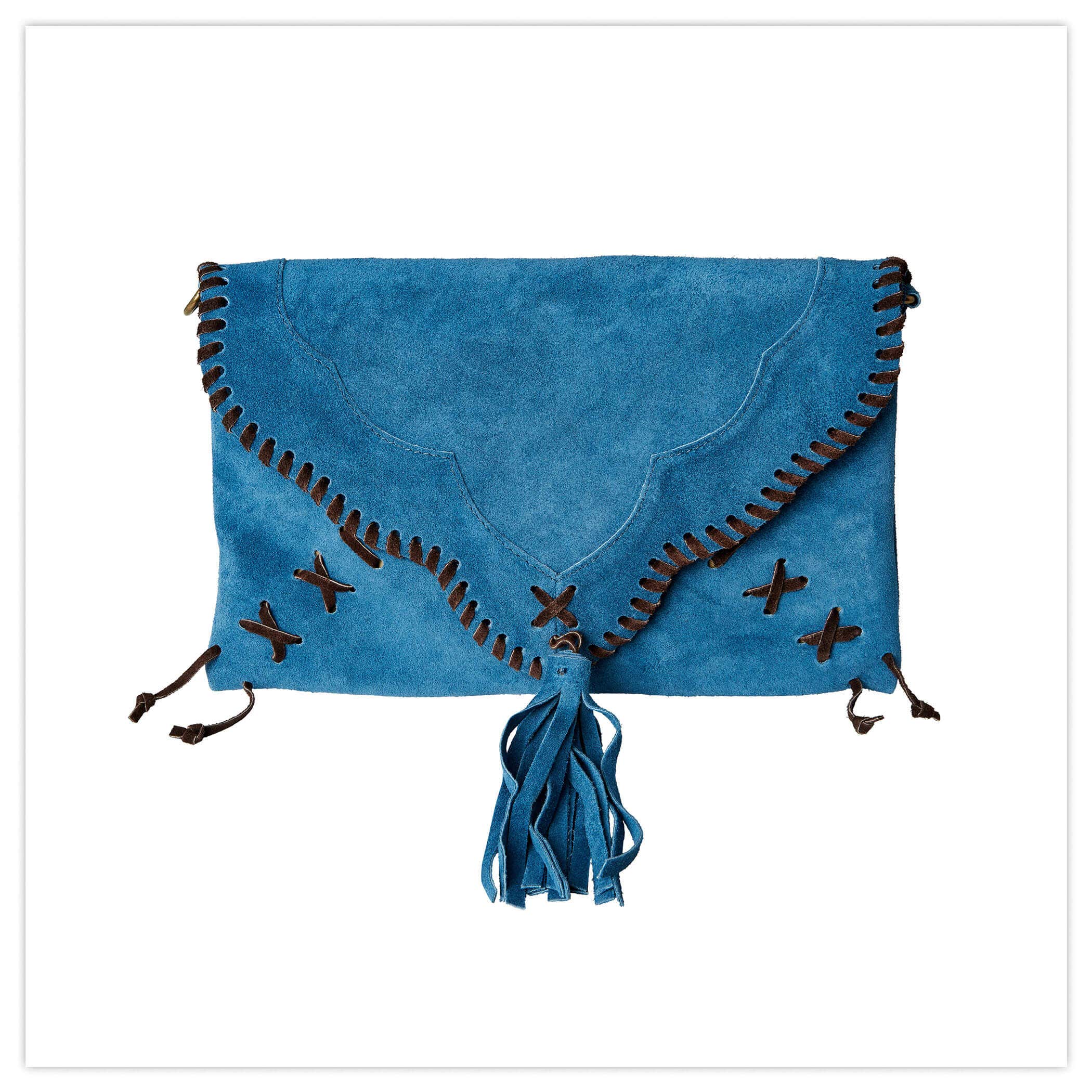 Sassy Suede Whip Stitch Bag