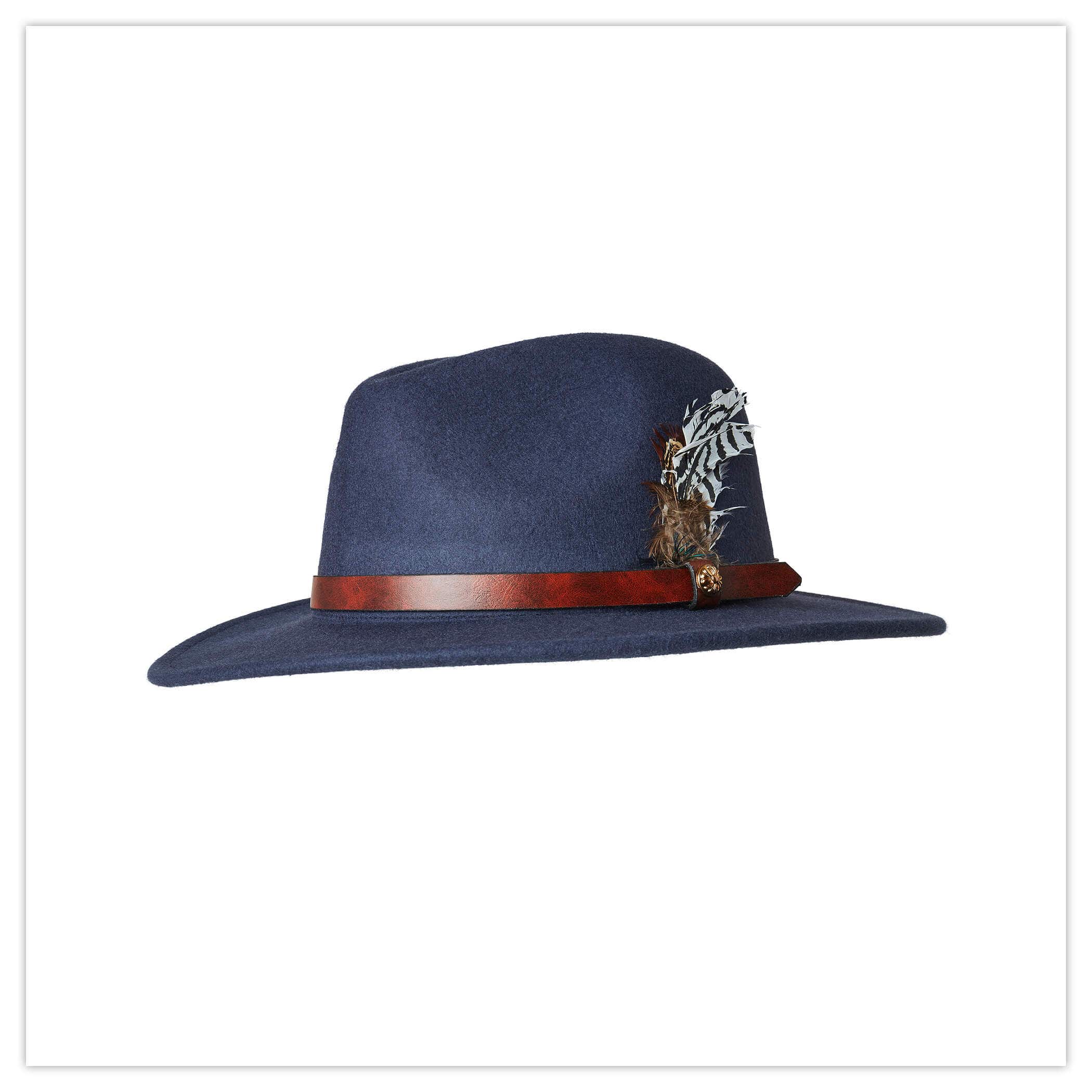 Joe Browns Lisbon Wool Fedora in Navy