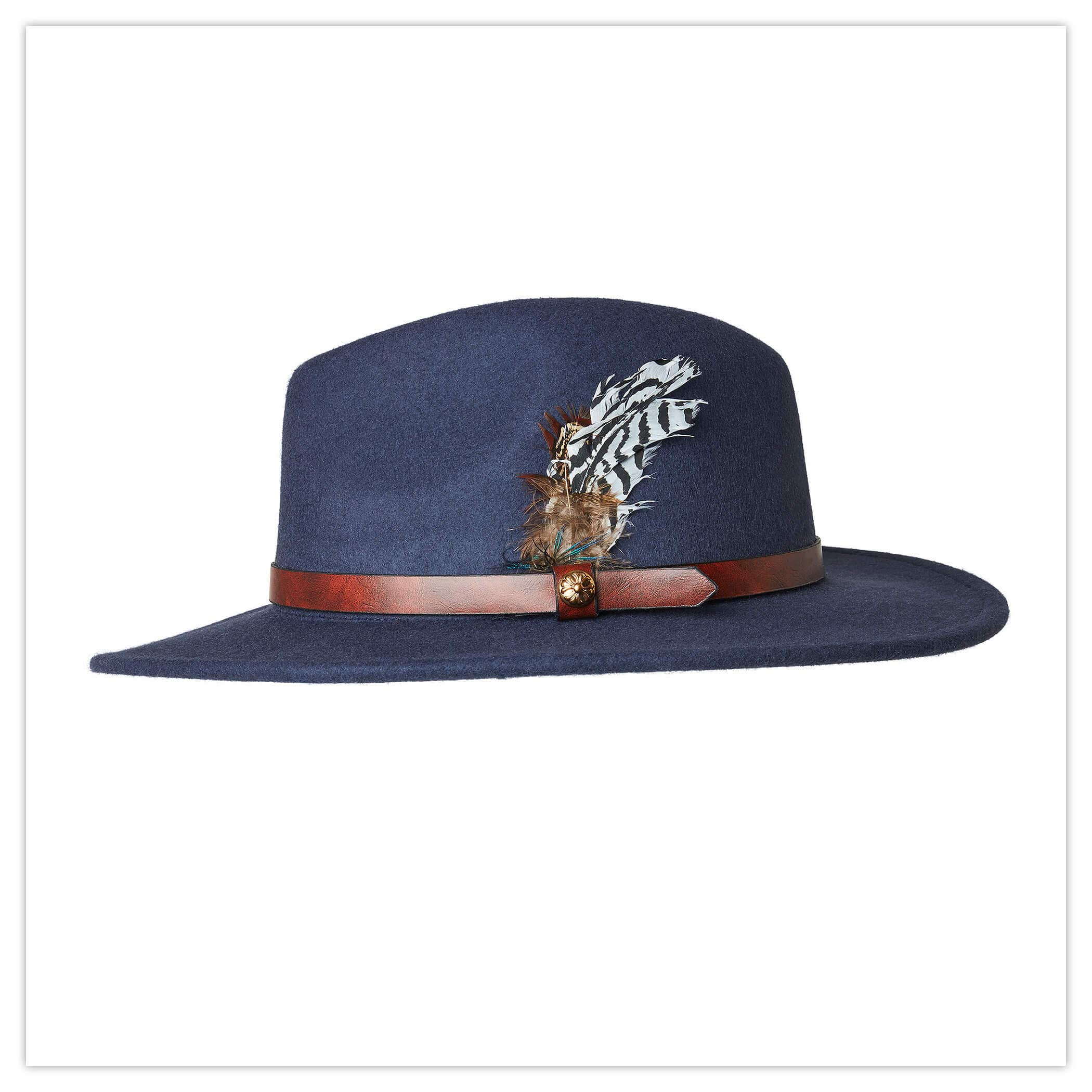 Joe Browns Lisbon Wool Fedora in Navy