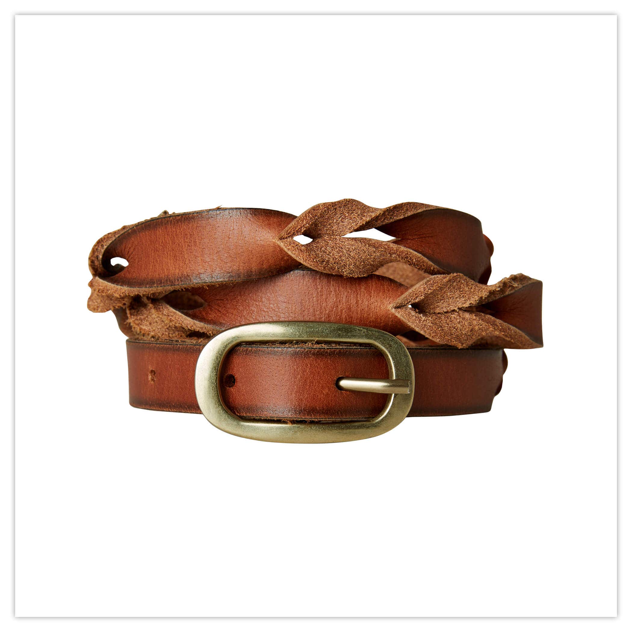 Joe Browns Slim Plaited Leather Belt