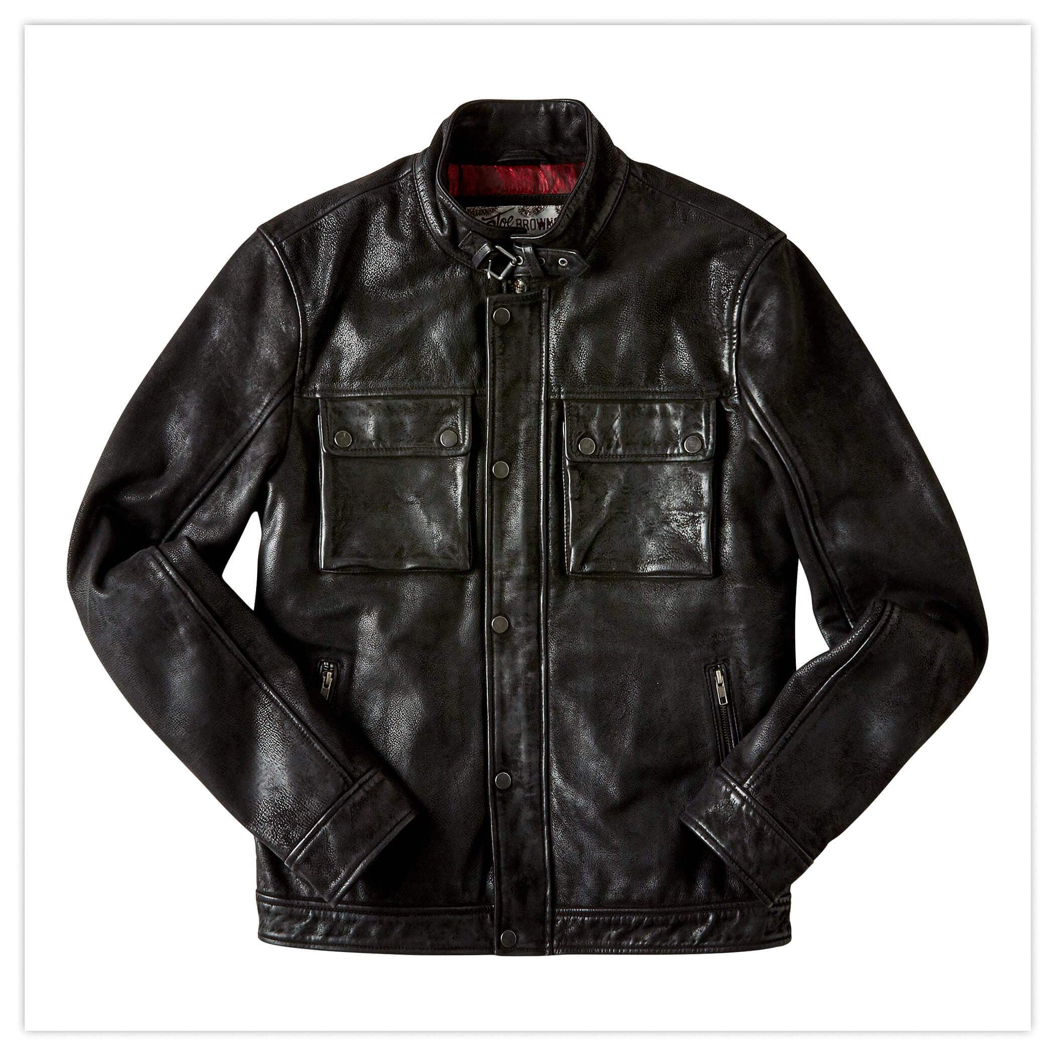 Life Is For Living Leather Jacket