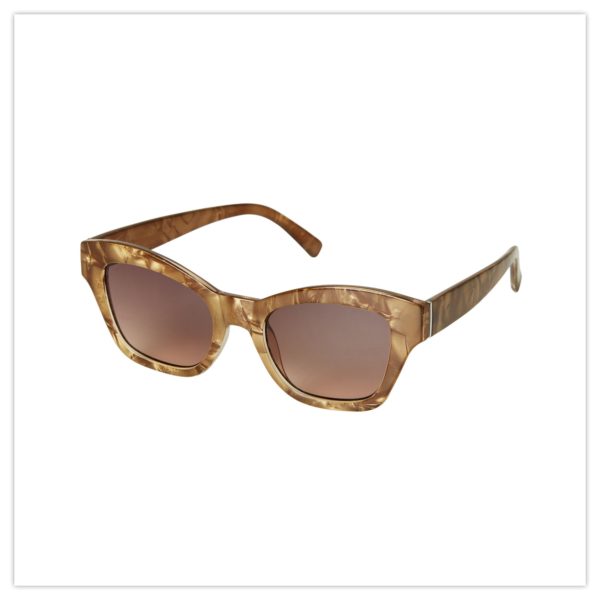 Shell Effect Retro Sunglasses