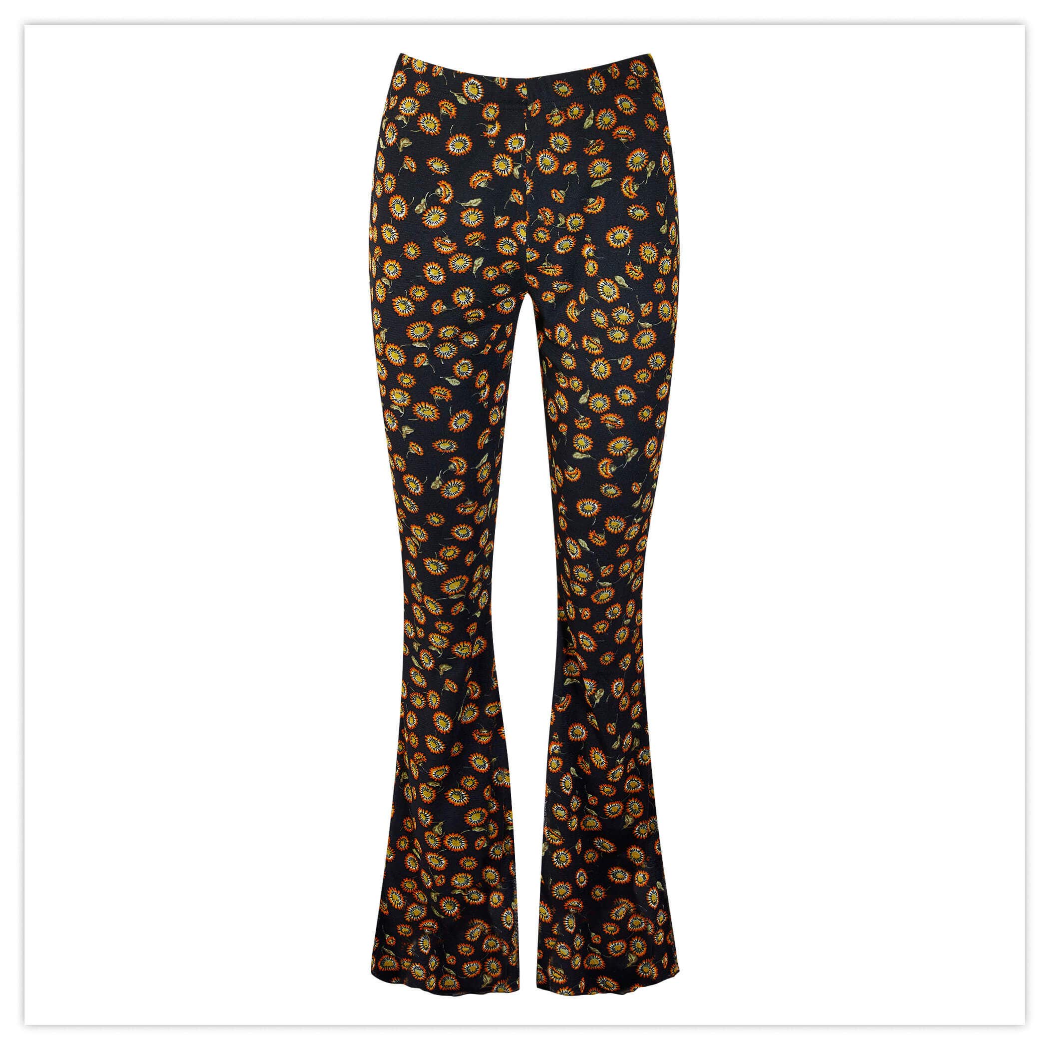 Floral Flared Trousers