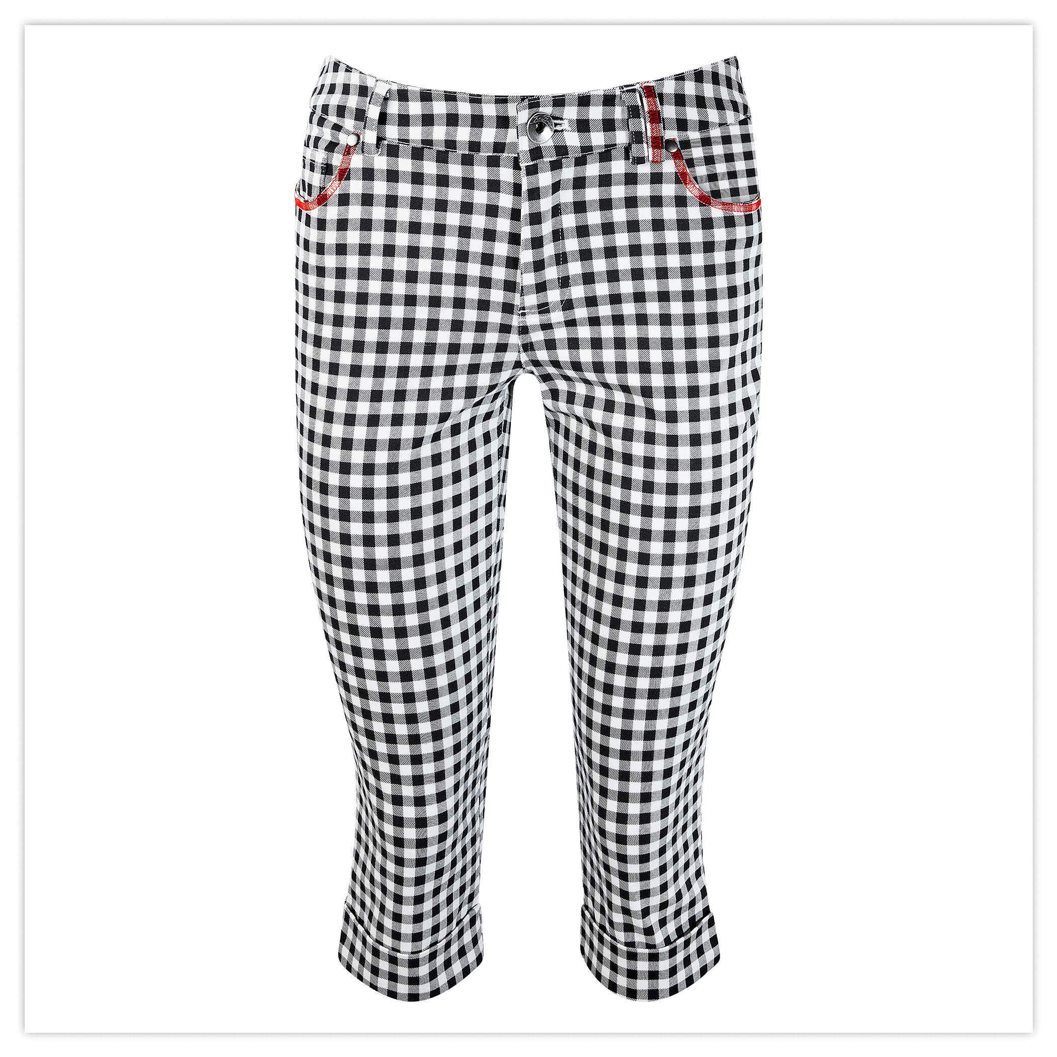 GINGHAM CAPRI PANTS