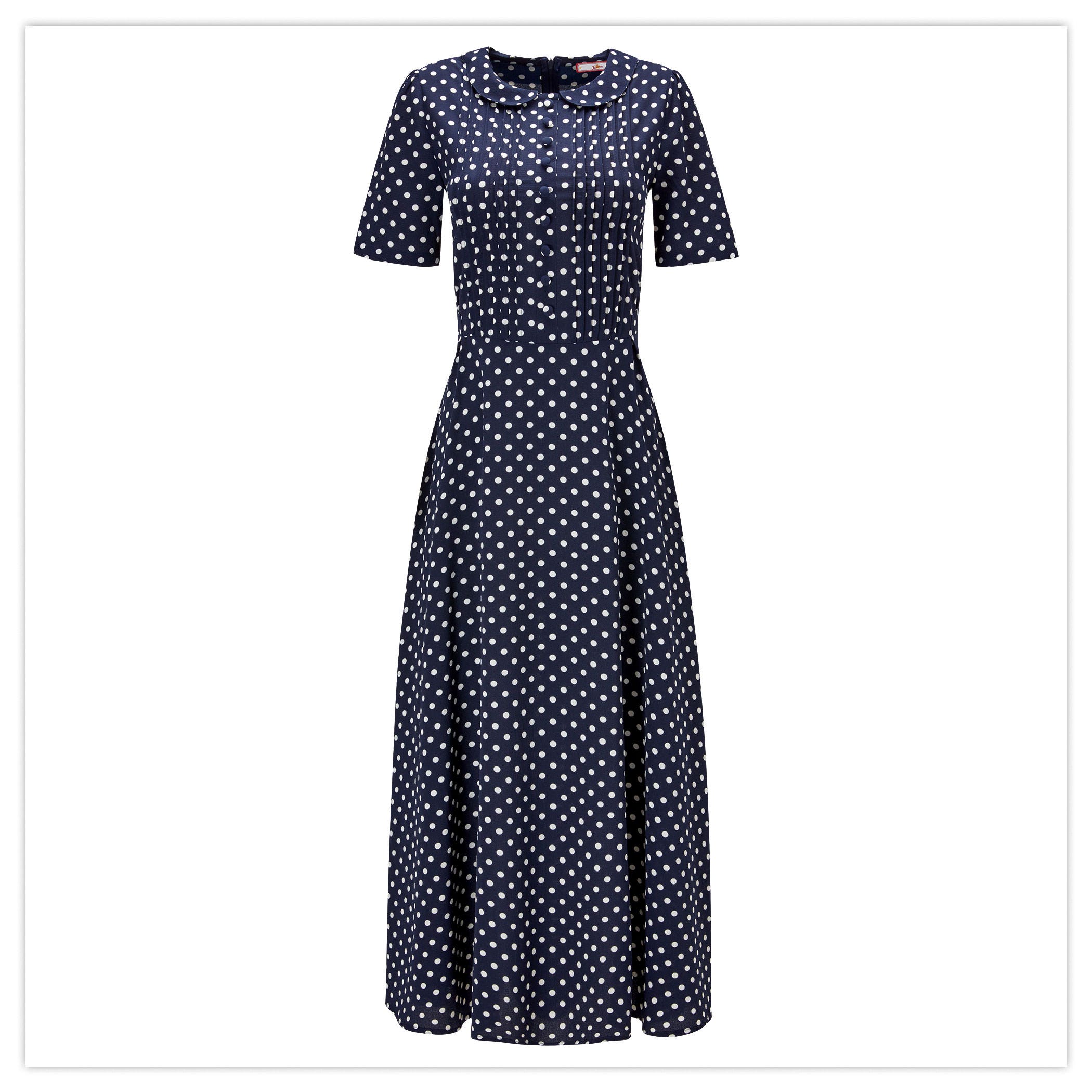 Bubble Crepe Polka Dot Dress