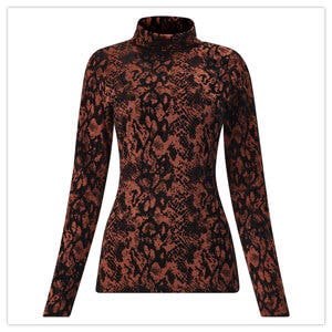 Joe Browns Flocked Animal Roll Neck Top