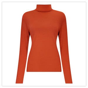 Joe Browns Jersey Roll Neck Top in Orange