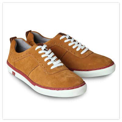 Joe Browns Ryder Suede Trainers in Tan