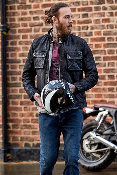LIFE IS FOR LIVING LEATHER JACKET