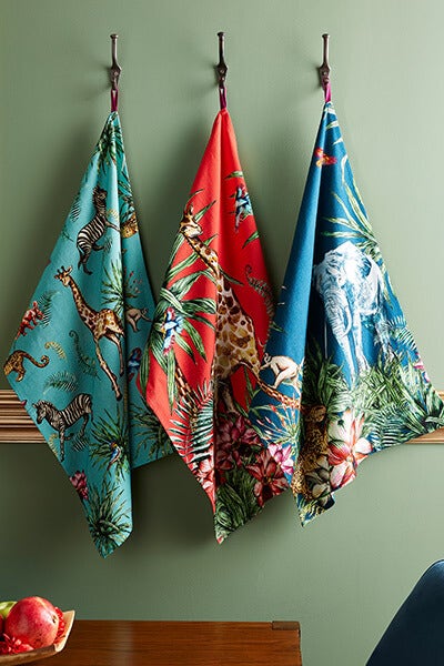 Exotic Safari Set Of 3 Tea Towels