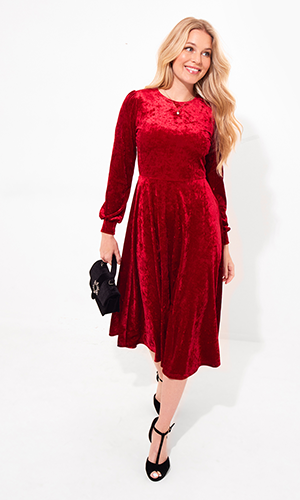 Velour Christmas Day Dress