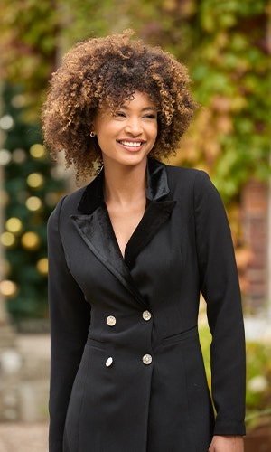 Office Christmas Party Tuxedo Dress