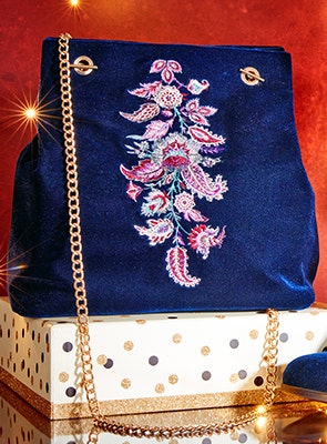 Opulence Embroidered Velvet Bag