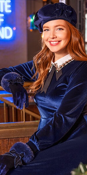 After Dark Bow Trim Beret