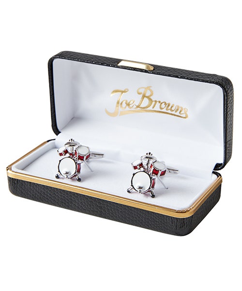 Drum Kit Rhodium Cufflinks