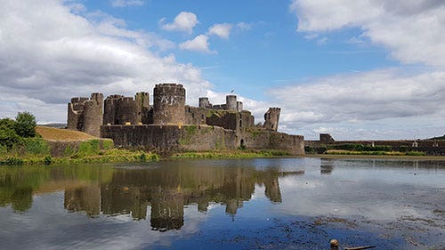 Caerphilly Castle Wales