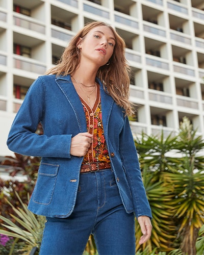 Denim Jeans and Denim Blazer