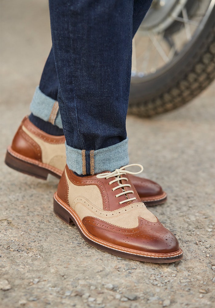 Double Stitched Leather Brogues