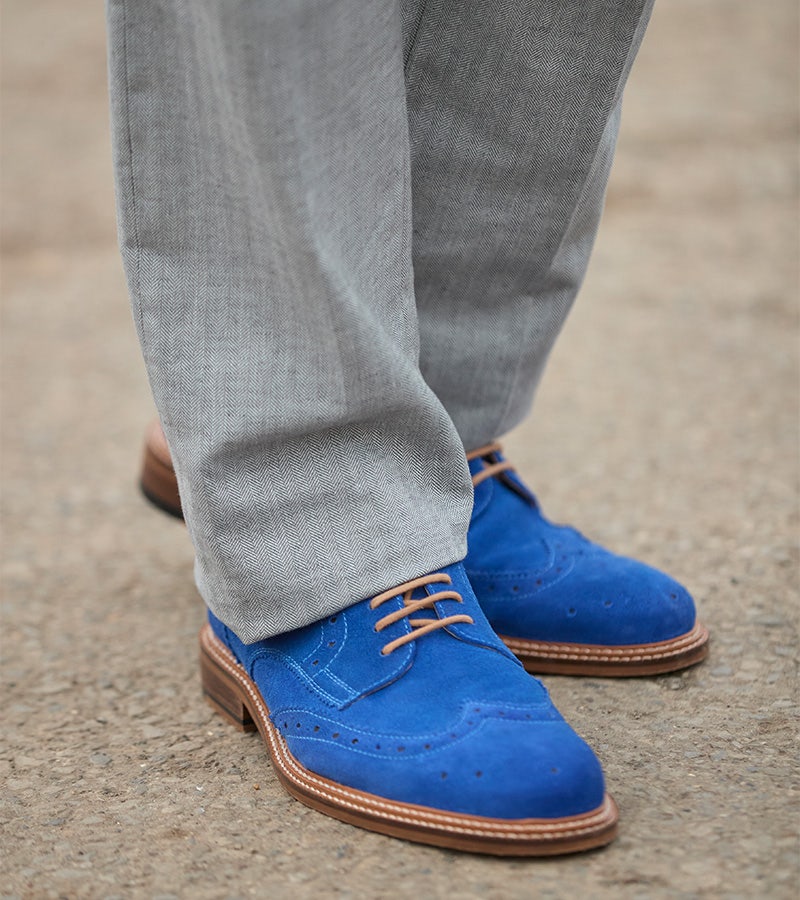 Double Stitched Suede Brogues