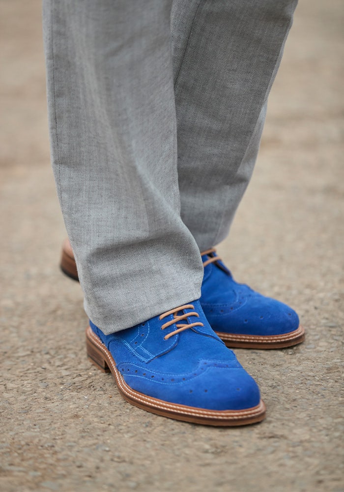 Double Stitched Suede Brogues