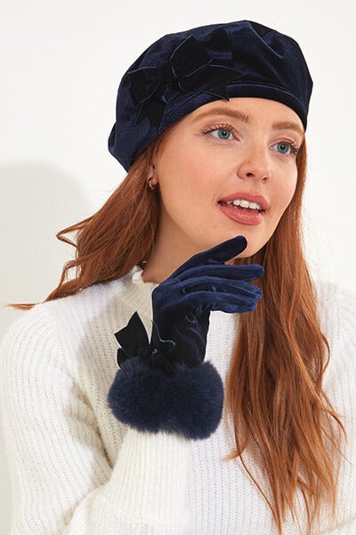 After Dark Faux Fur Trimmed Glove