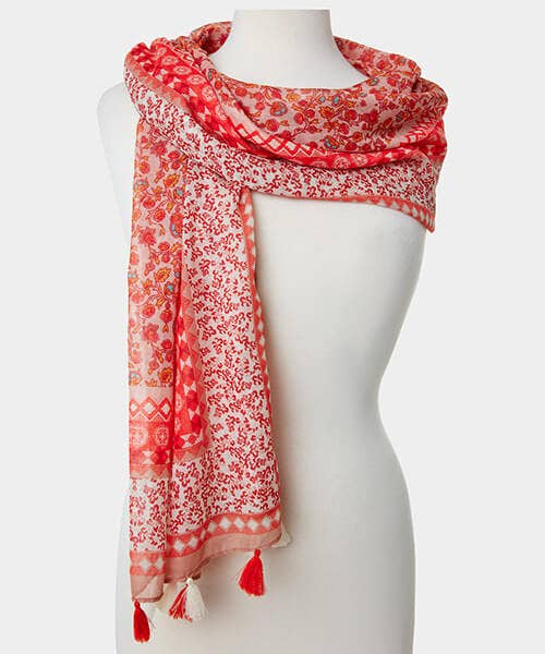 COOLER BY THE COAST TASSEL SCARF