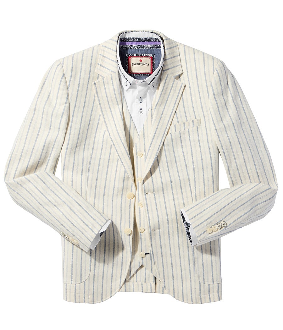 Sensational Stripe Linen Blend Blazer