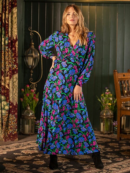 PENELOPE RUFFLE JERSEY DRESS