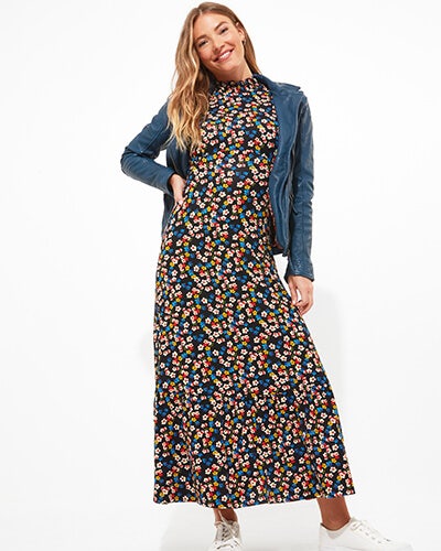 PRIYA PRINTED JERSEY DRESS