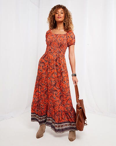 ELLIE SHIRRED JERSEY DRESS