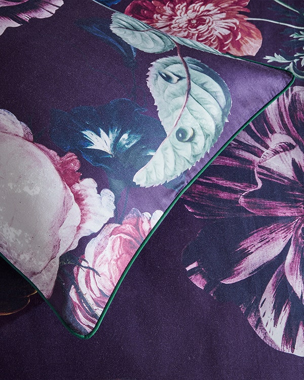 Violet Bloom Cotton Bedding Set