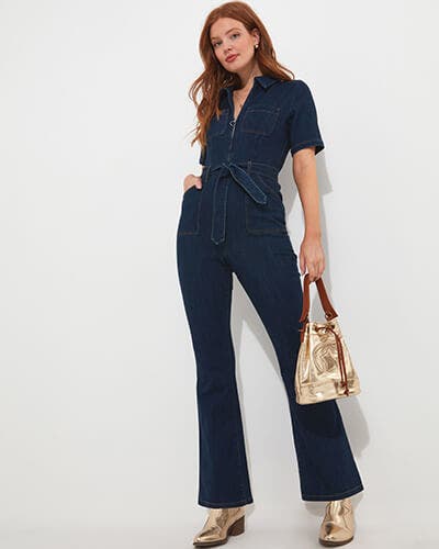 ROXIE DENIM JUMPSUIT