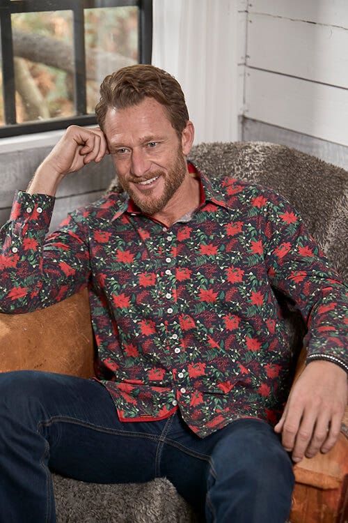 Christmas Floral Shirt 