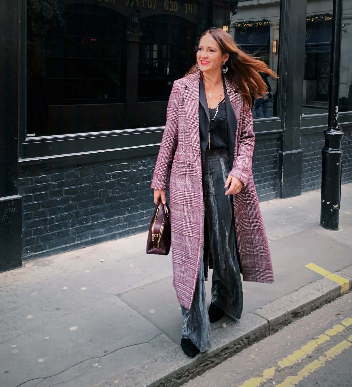 Beautiful Crushed Velvet Trousers Daytime