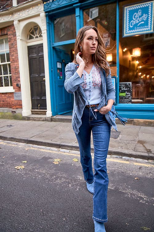 Crinkle Embroidered Blouse 