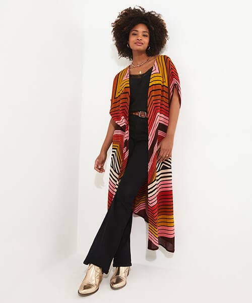 LIZZIE LONGLINE SLEEVELESS KIMONO