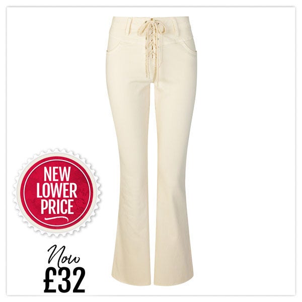 Lace Up Jeans