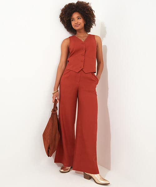 LYLA LINEN BLEND TROUSERS