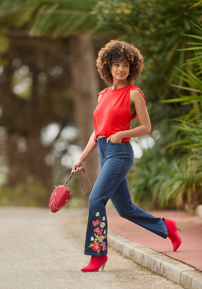 Fabulous Floral Embroidered Jeans