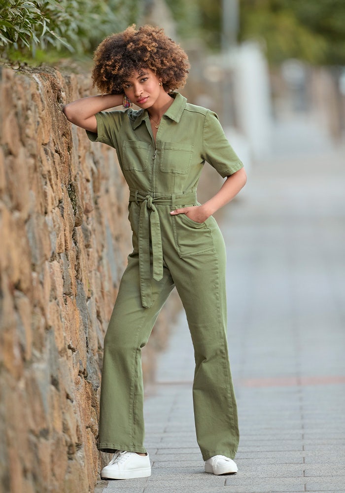 Embroidered Stretch Cotton Jumpsuit