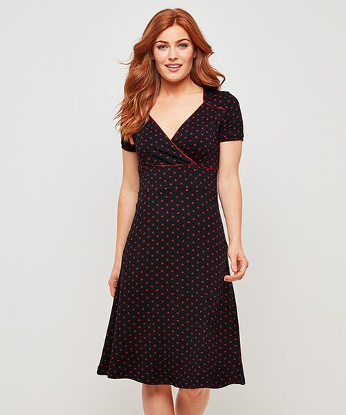 Perfect Polka Dot Jersey Dress