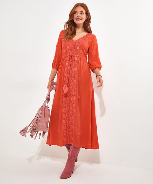 EVELYNN EMBROIDERED DRESS