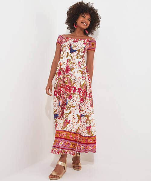 GLORIOUS BORDER PRINT DRESS