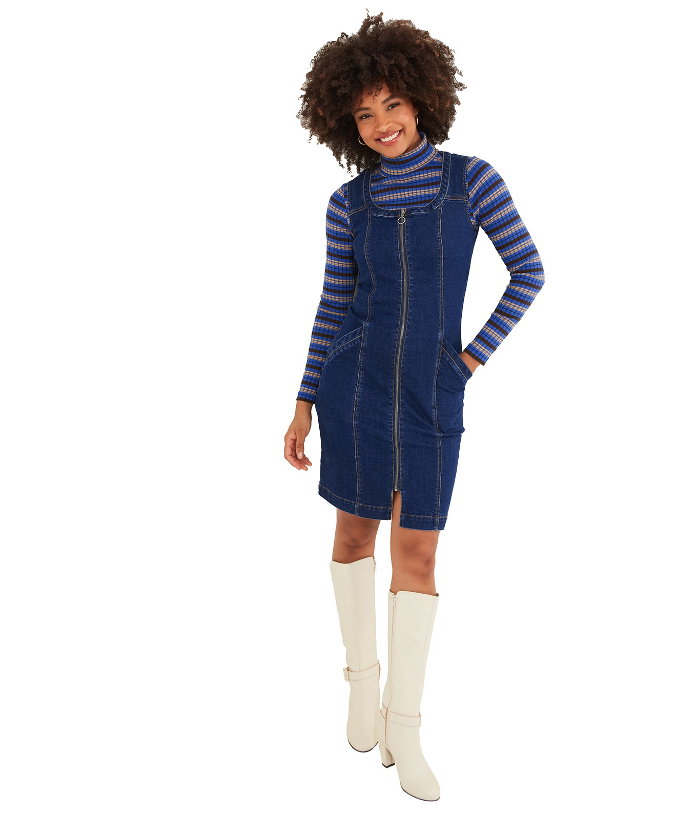 Women's denim pinafore