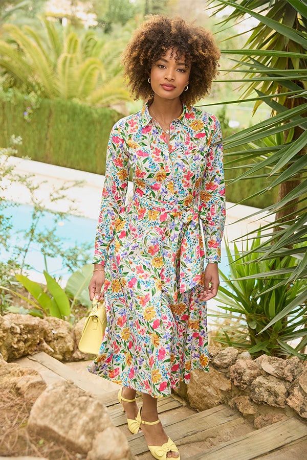 Sunshine Days Cotton Shirt Dress