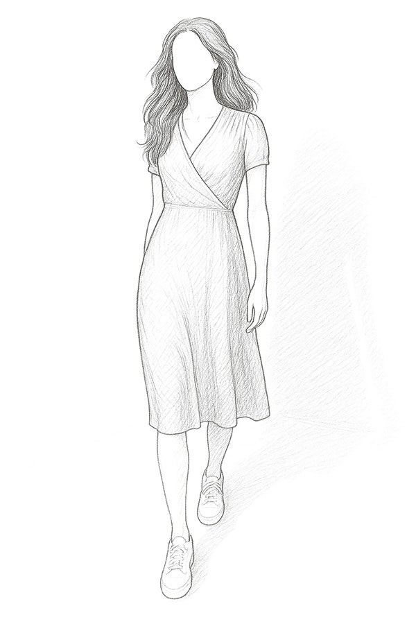 Jersey Dress Sketch Illustration