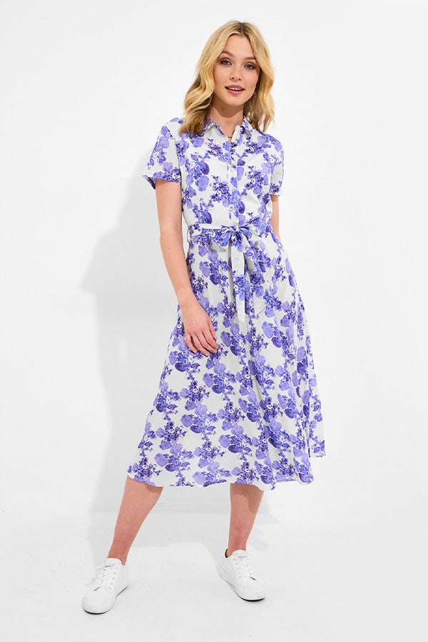 Floral Fancy Shirt Dress