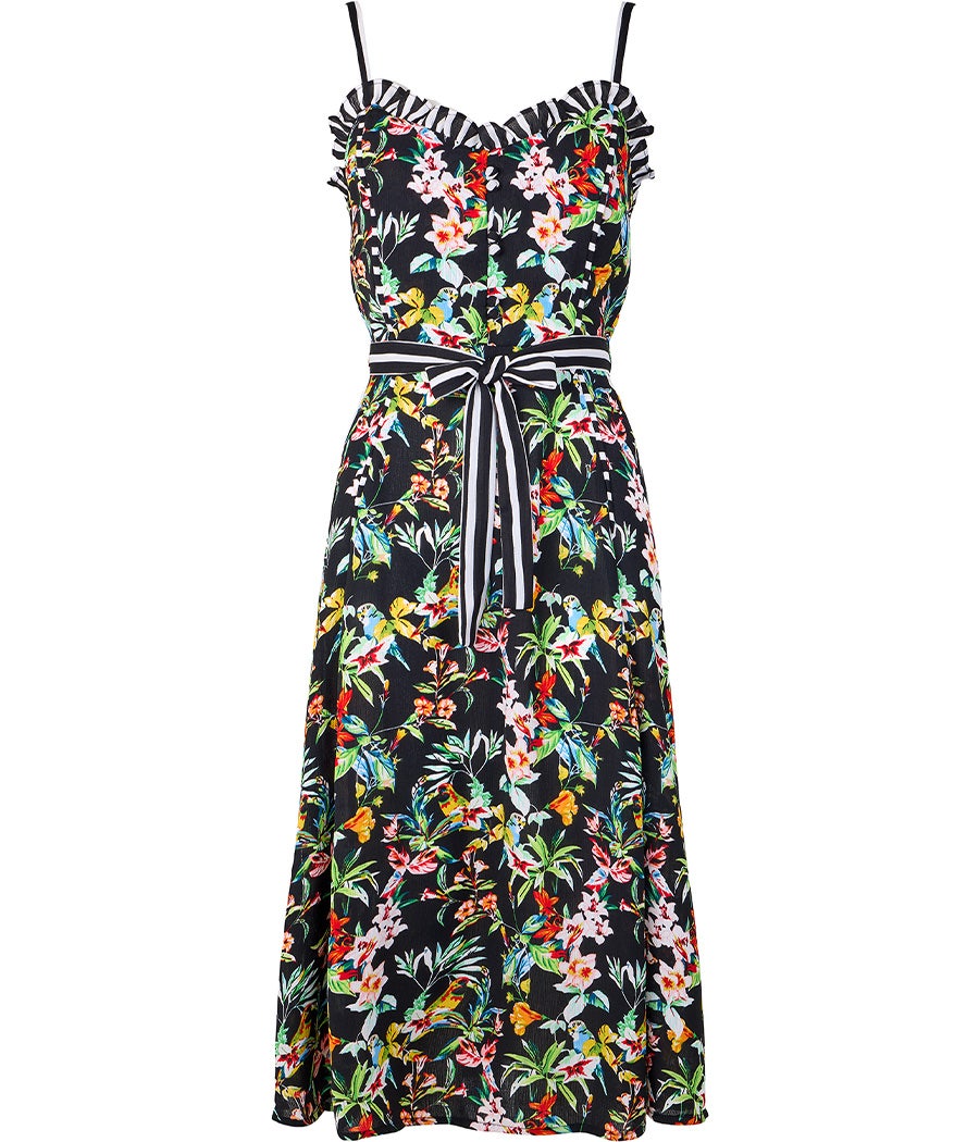 Maya Tropical Print Dress