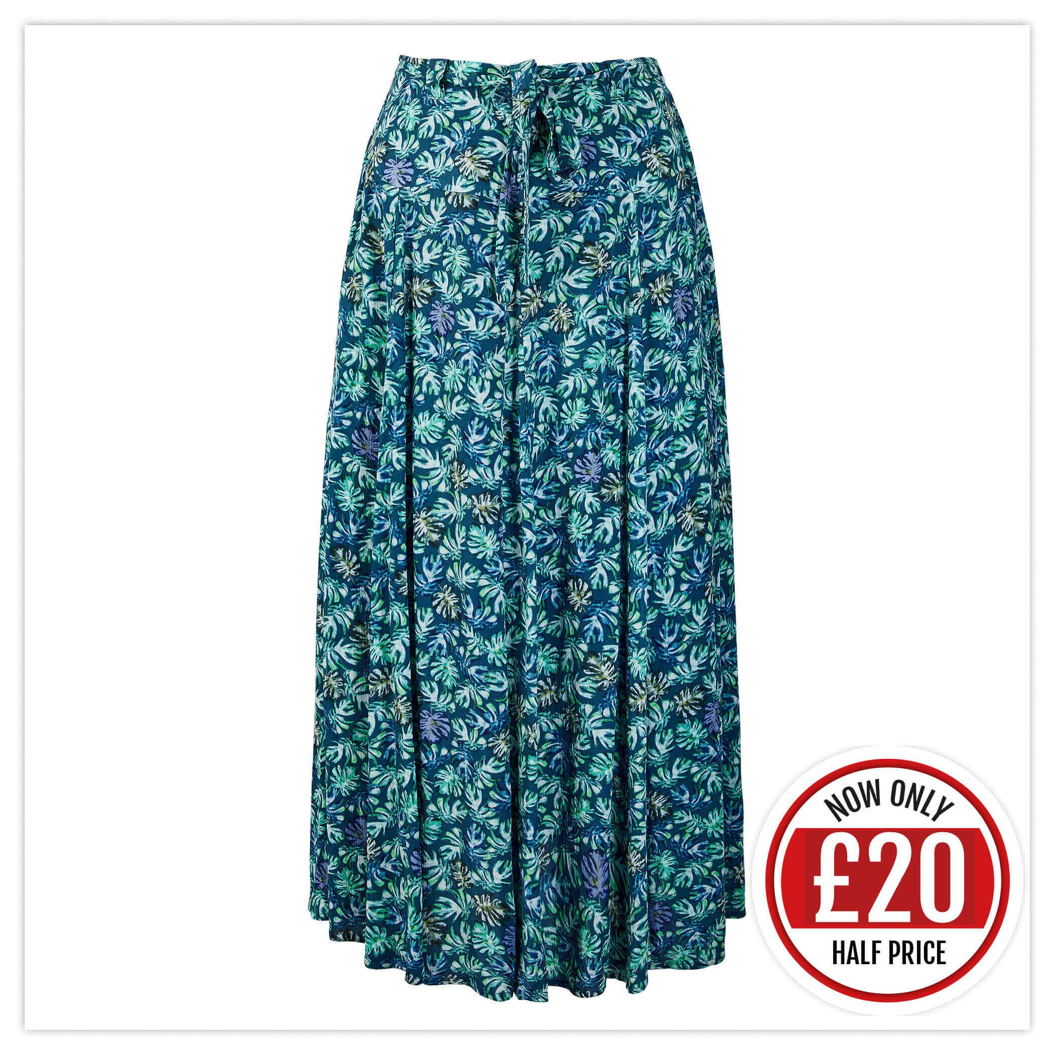Delicious Palm Print Skirt